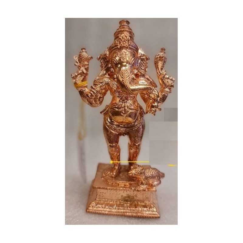 Ganesha Standing Copper Statue