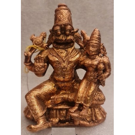 Lakshmi Narasimha without Shesha Naga Copper Statue