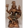 Shiva Parvathi Copper Statue