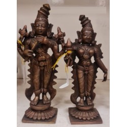 Sree Krishna with Radha Copper Statue