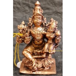 Sri Vishnu with Lakshmi Copper Statue