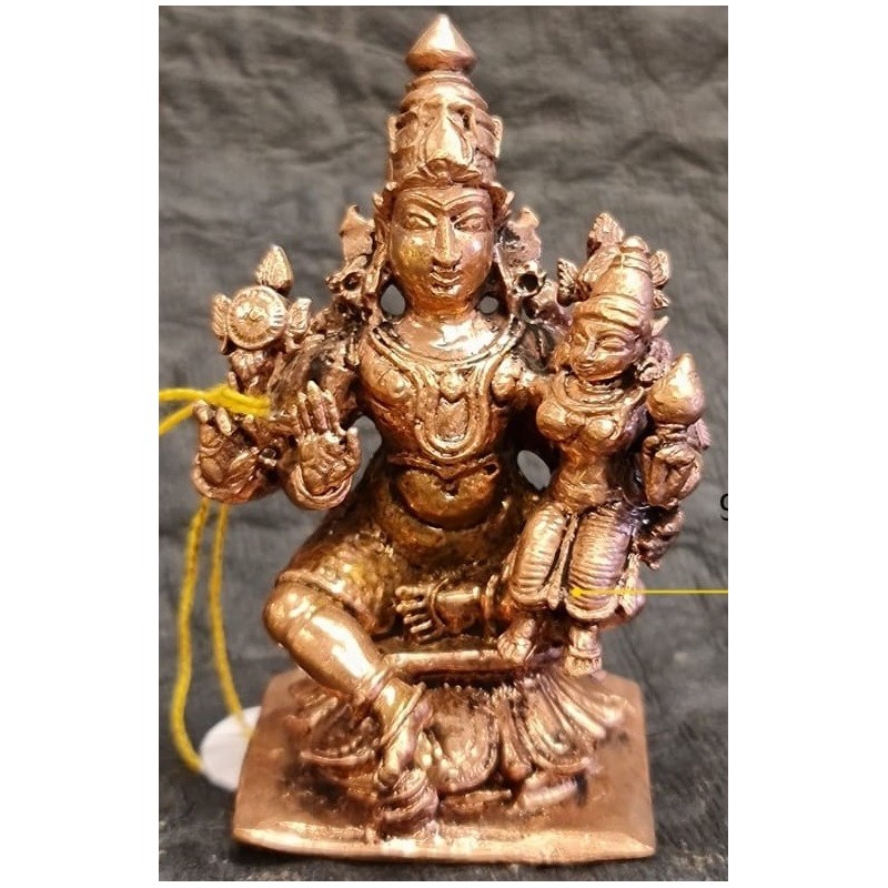 Sri Vishnu with Lakshmi Copper Statue