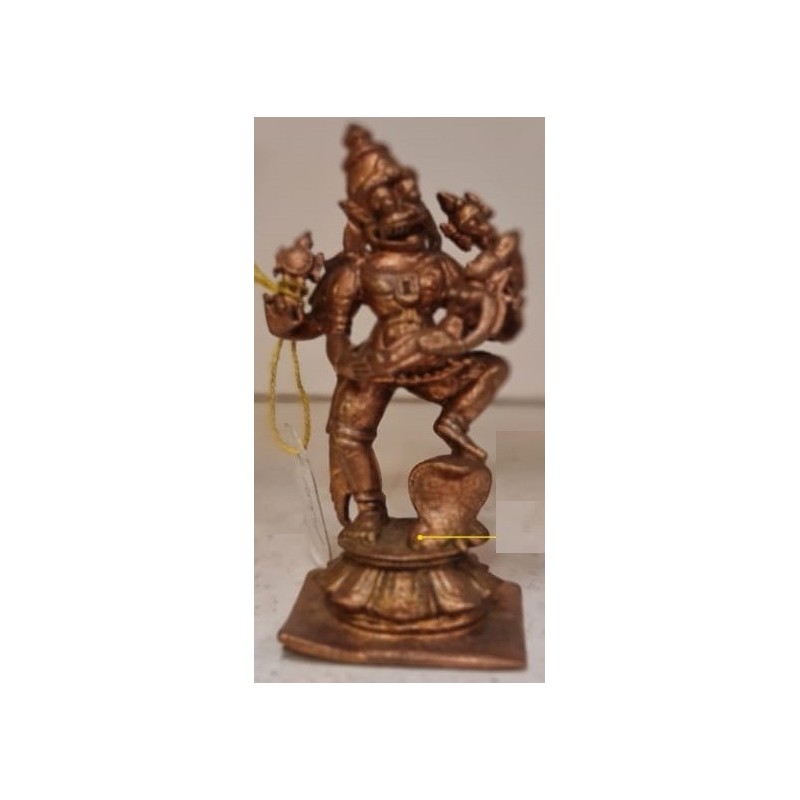 Standing Lakshmi Narasimha Copper Statue