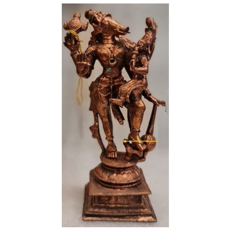 Varaha with Lakshmi Copper Statue