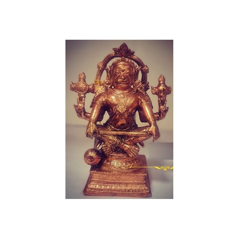 Yoga mudra Hanuman Copper Statue