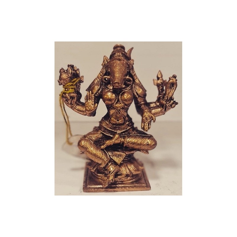 Maa Varahi on peeta Copper Statue