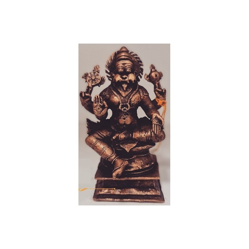 Urga Narashima Swamy Copper Statue