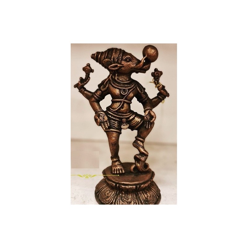 Bhu Varaha on Sheshanaga Copper Statue