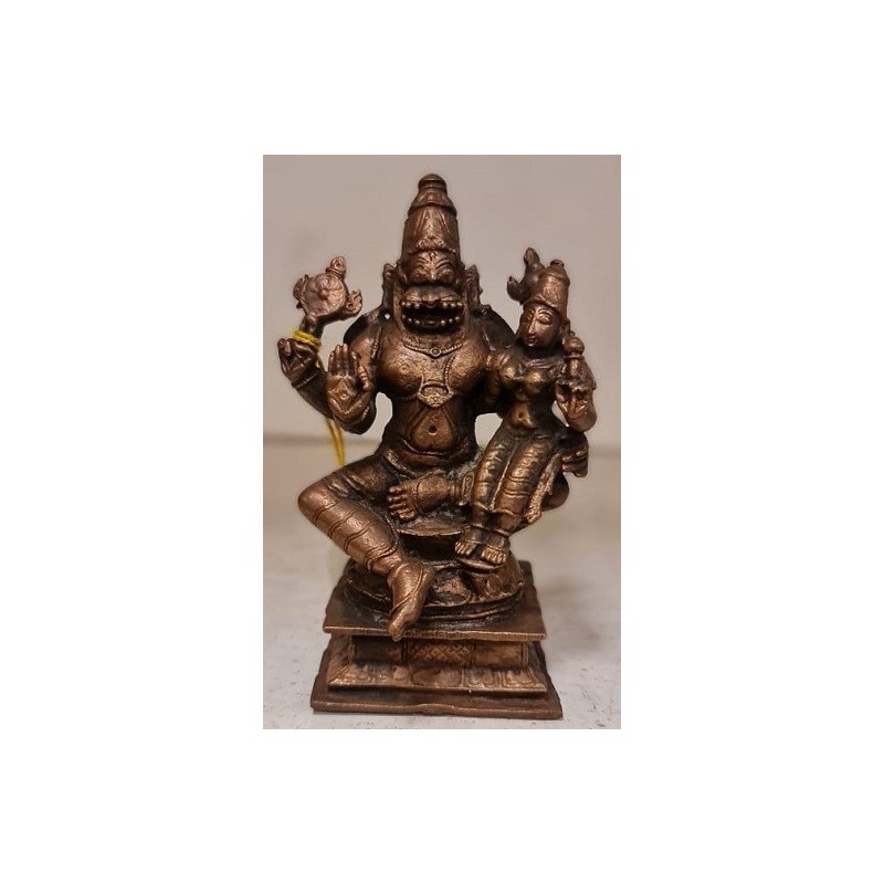 Lord Lakshmi Narasimha Copper Statue