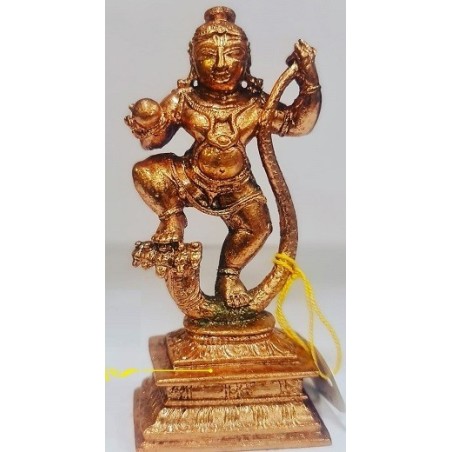 Bala Krishna Stepping on Kalinga head Copper Statue