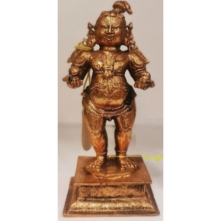 Krishna with Butter Copper Statue