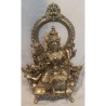 Sri Rajarajeshwari seated on Lord Shiva Bronze Statue_Front