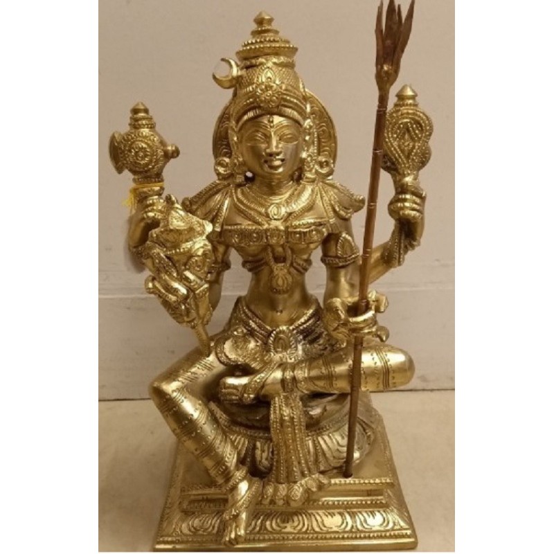 10 inches Height Sri Rajarajeshwari Bronze Statue