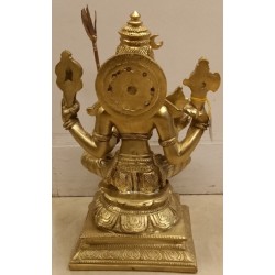 10 inches Height Sri Rajarajeshwari Bronze Statue-Back