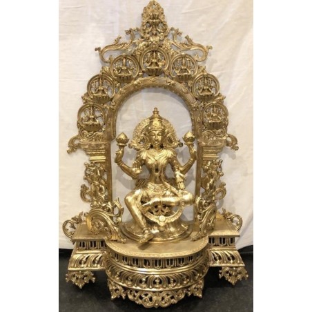 Bronze Sri Lakshmi with Sapta Lakshmi Prabhavali