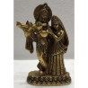 5 Inches Krishna with Radha Brass Statue