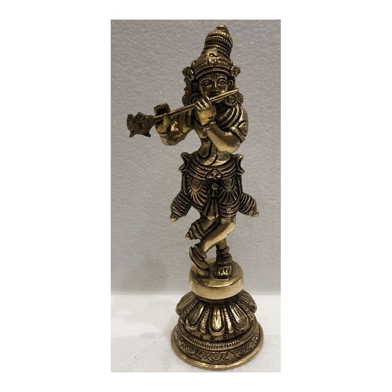 8 Inches Bala Murali Krishna Brass Statue