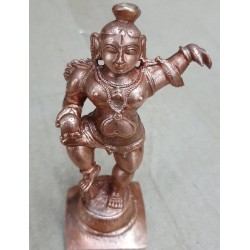 Butter holding Bala Gopala Copper Statue