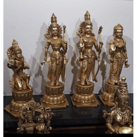 Sri Sita Rama Darbar Brass Statue