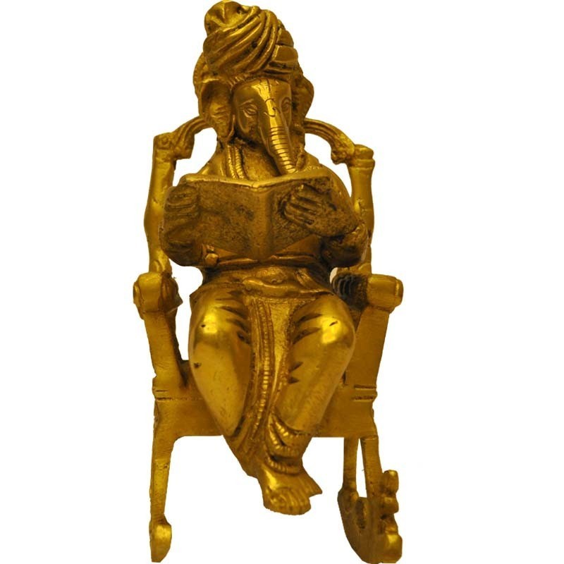 Reading Ganesha on Rocking Chair 