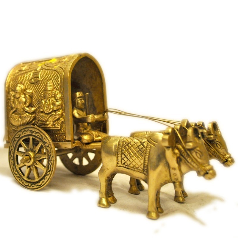 Bullock Cart with Lakshmi & Ganesha Motiff