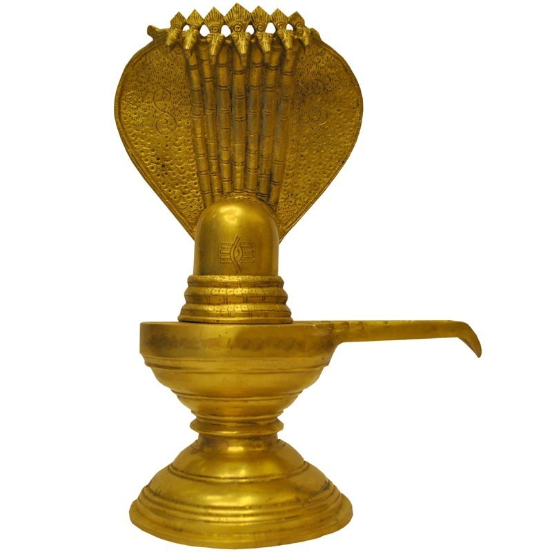 Shivlinga with 7 Hodded snake