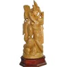 Radha Krishna Wood Idol