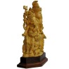 Shiva, Parvathi, Ganesha Wood Statue