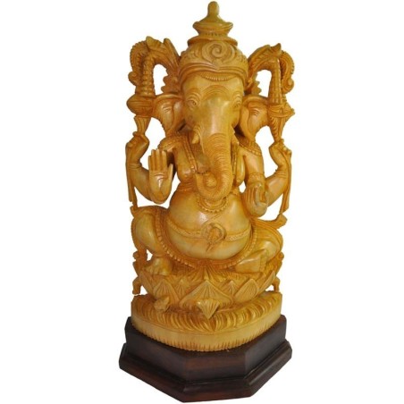 Ganesha Wooden Idol