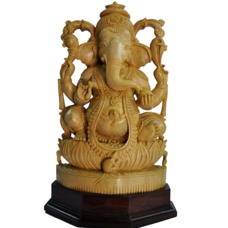 Lord Ganesha Wooden Statue