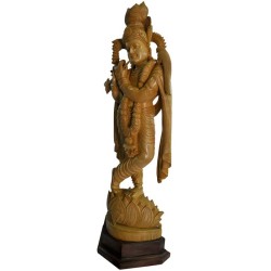 krishna Wooden Statue